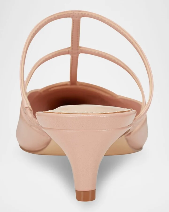 Kodie Leathe T-Strap Mule Pumps - Image 11