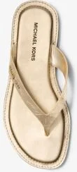 Koko Metallic Crackled Leather Flip Flop - Image 4