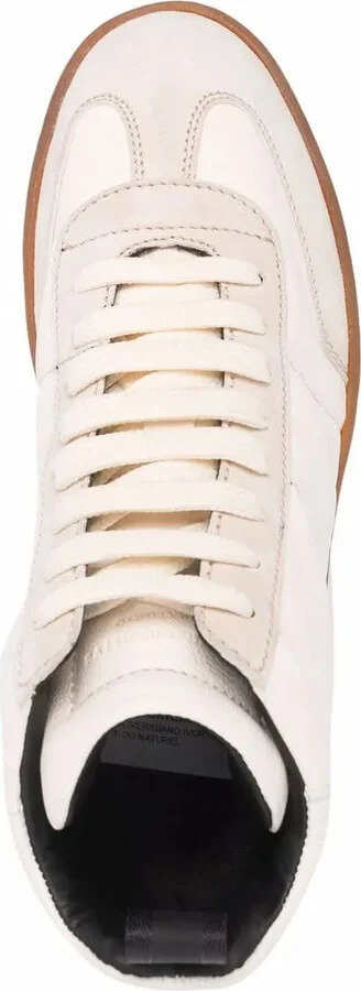 Kombined high-top leather sneakers - Image 4