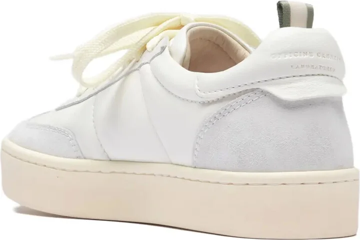 Kombined leather lace-up sneakers - Image 5