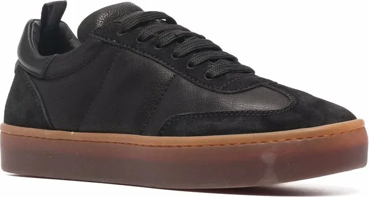 Kombined leather trainers - Image 2