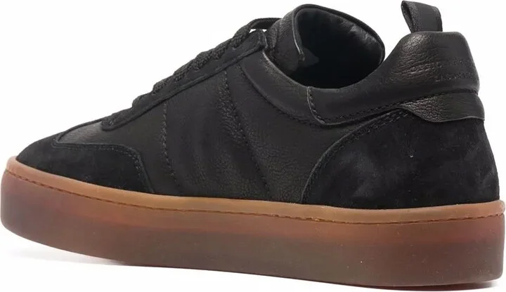 Kombined leather trainers - Image 3
