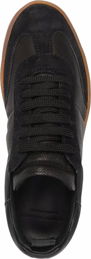 Kombined leather trainers - Image 4