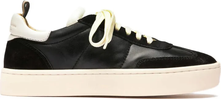 Kombined suede platform sneakers
