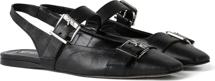 Konnie double-strap leather pumps - Image 2