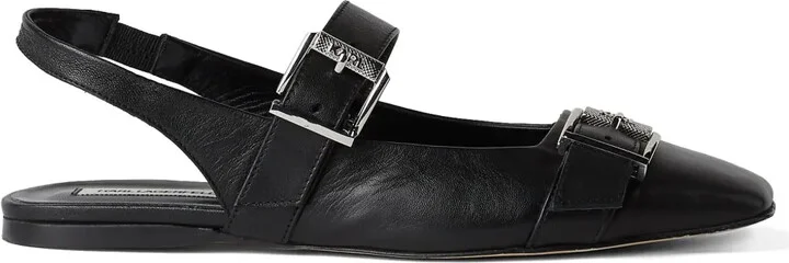 Konnie double-strap leather pumps