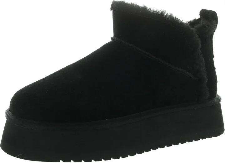 Koola Ultra Mini Womens Faux Fur Lined Leather Winter & Snow Boots