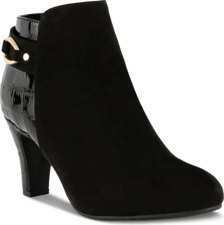 Koraa Womens Faux Leather Zipper Ankle Boots