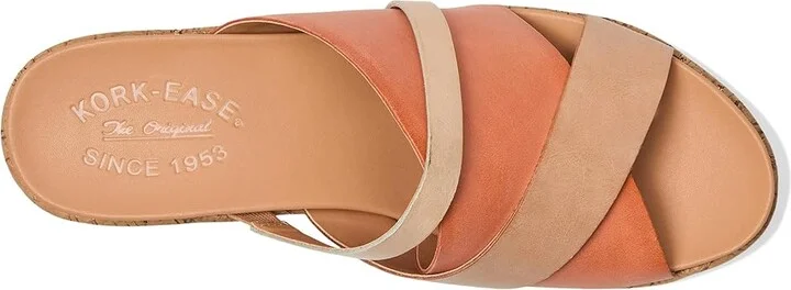 Kork-Ease Addie Women's Dress Sandals Orange Fanta/Gold : 11 M, Leather/Suede - Image 2