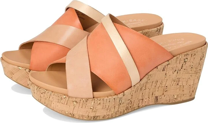 Kork-Ease Addie Women's Dress Sandals Orange Fanta/Gold : 11 M, Leather/Suede