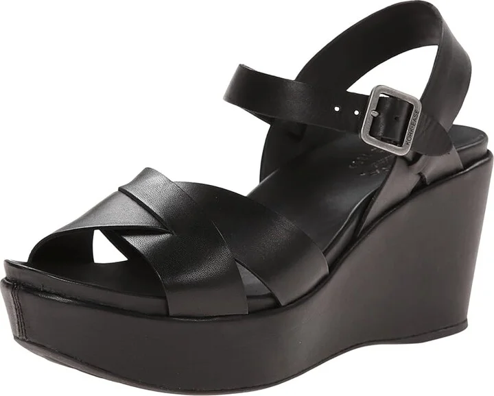 Kork-Ease Ava 2.0 Women's Wedge Shoes Black : 7 M, Leather - Image 2