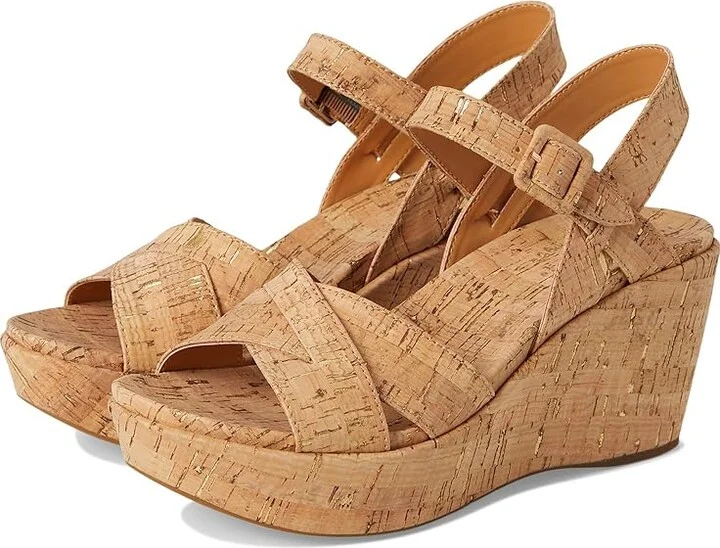 Kork-Ease Ava 2.0 Women's Wedge Shoes Cork Gold : 7 M, Leather