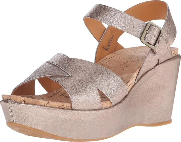 Kork-Ease Ava 2.0 Women's Wedge Shoes Soft Gold : 7 M, Leather - Image 2