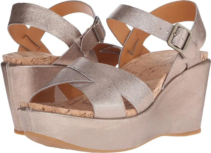 Kork-Ease Ava 2.0 Women's Wedge Shoes Soft Gold : 7 M, Leather