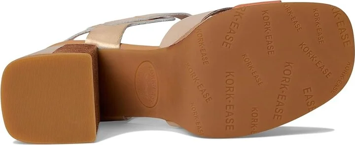 Kork-Ease Macey Women's Sandals Gold Cold/Nude/Fanta : 6 M, Leather/Rubber - Image 3