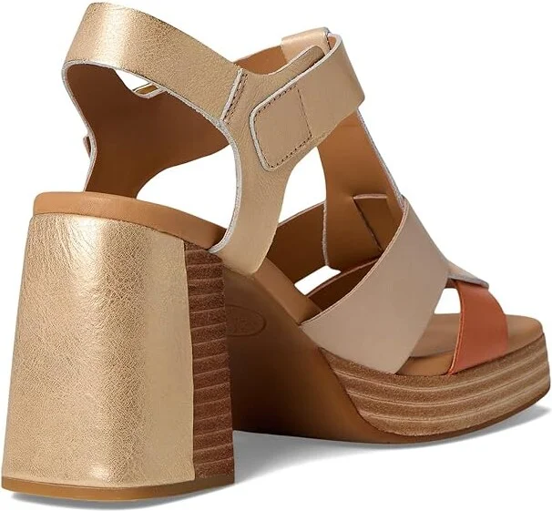 Kork-Ease Macey Women's Sandals Gold Cold/Nude/Fanta : 6 M, Leather/Rubber - Image 4