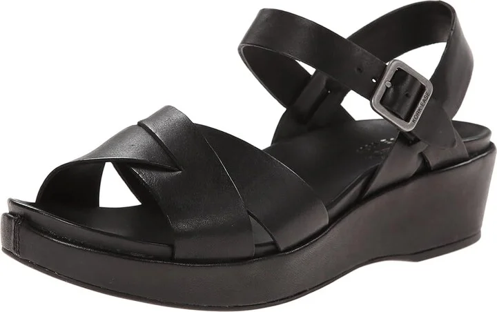 Kork-Ease Myrna 2.0 Women's Wedge Shoes Black F/G : 6 M, Leather - Image 2