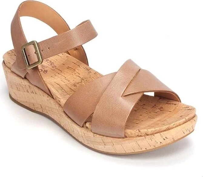 Kork-Ease Myrna 2.0 Women's Wedge Shoes Golden Sand F/G : 6 M, Leather