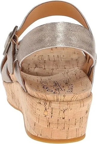 Kork-Ease Myrna 2.0 Women's Wedge Shoes Soft Gold Metallic : 6 M, Leather - Image 5