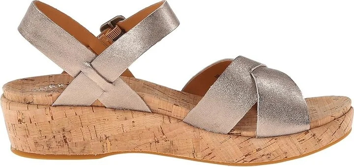 Kork-Ease Myrna 2.0 Women's Wedge Shoes Soft Gold Metallic : 6 M, Leather - Image 8