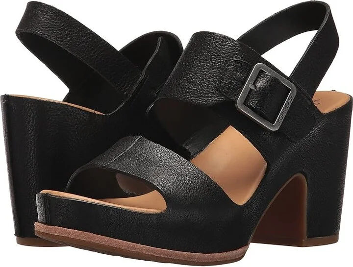 Kork-Ease San Carlos High Women's Heels Black Full Grain Leather : 7 M