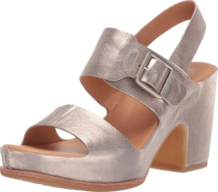 Kork-Ease San Carlos High Women's Heels Soft Gold Metallic : 6 M, Leather - Image 2