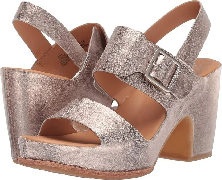 Kork-Ease San Carlos High Women's Heels Soft Gold Metallic : 6 M, Leather