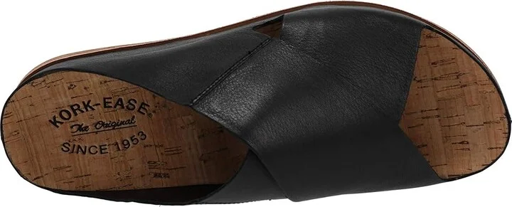 Kork-Ease Tutsi Cross Band Women's Shoes Black : 6 M, Leather - Image 2