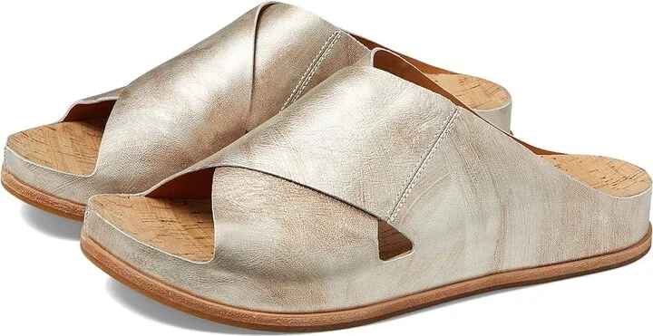 Kork-Ease Tutsi Cross Band Women's Shoes Light Gold : 6 M, Leather