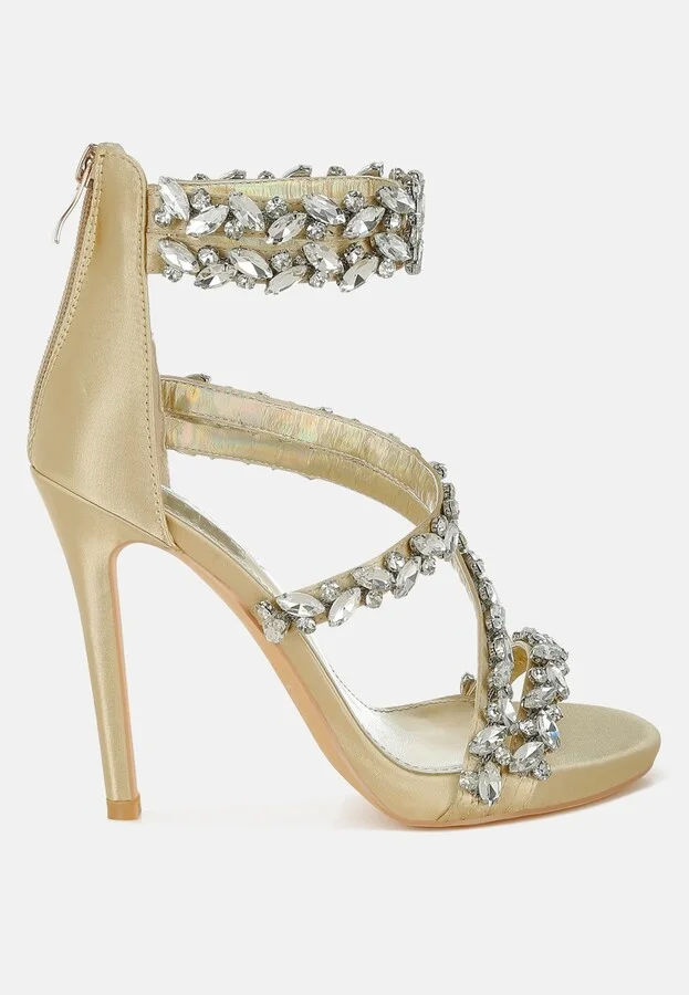 Korna Diamante Embellished Stiletto Heel Sandals
