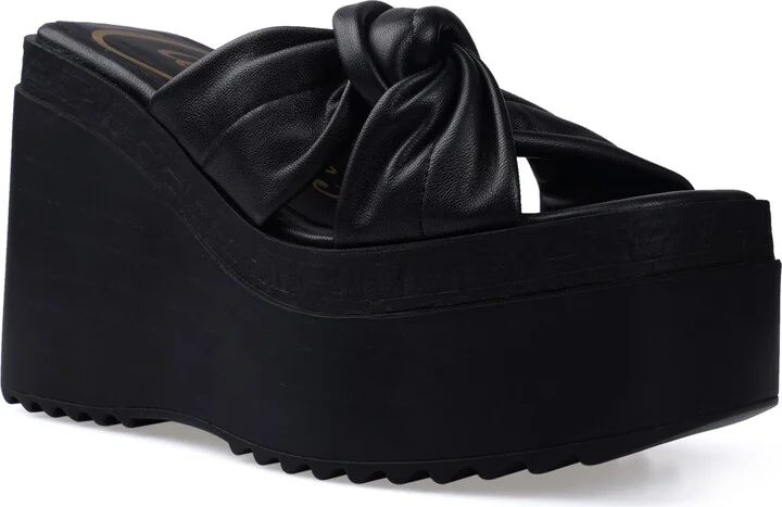 Kornelia Platform Wedge Slide Sandal