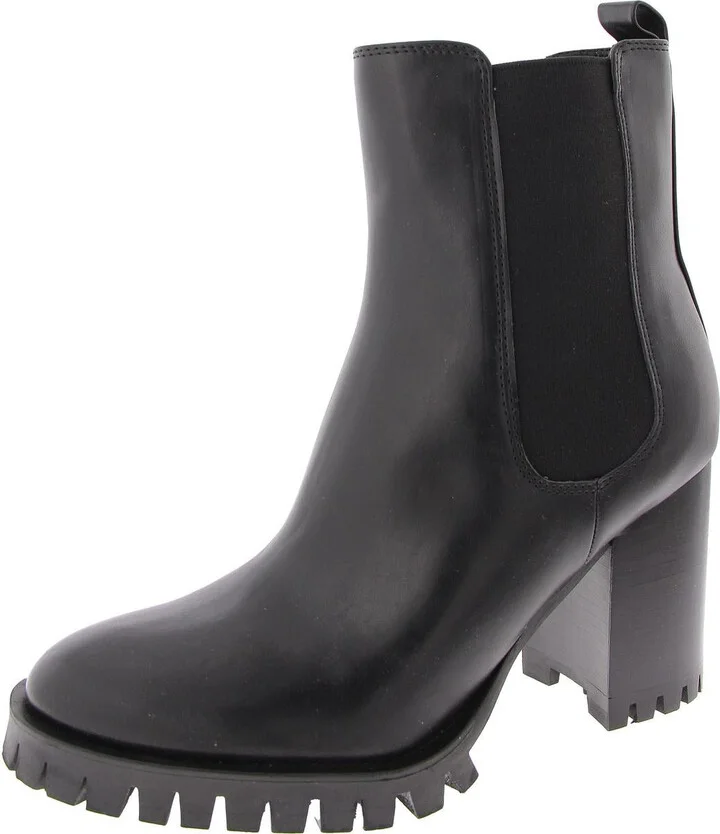 Kort 3 Womens Faux Leather Zip Up Ankle Boots