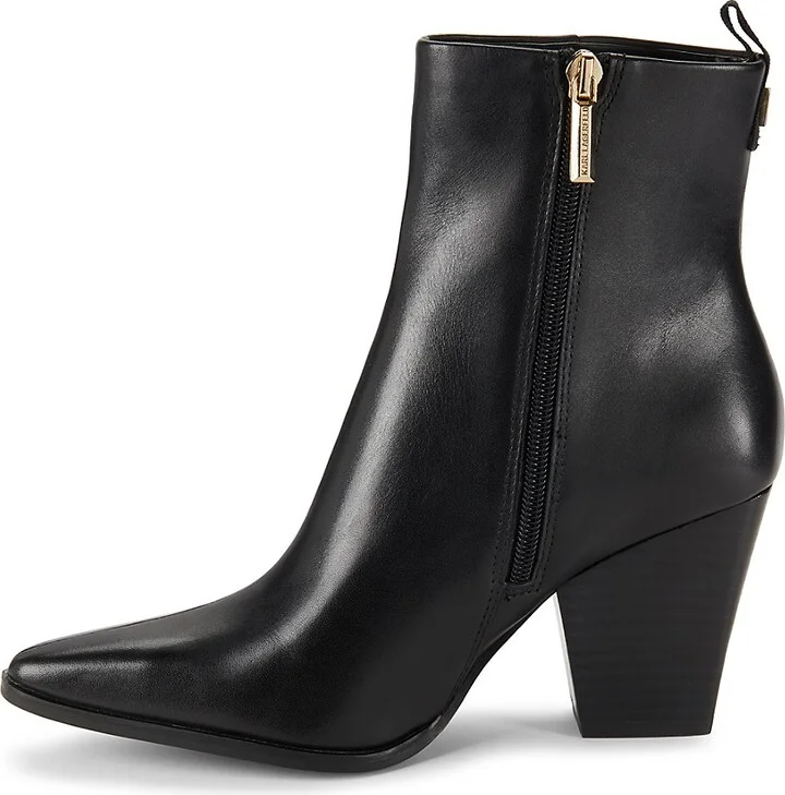 Kortni 80MM Leather Ankle Booties - Image 4