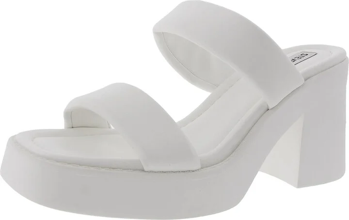 Kourtney Womens Padded Insole Faux Leather Platform Sandals