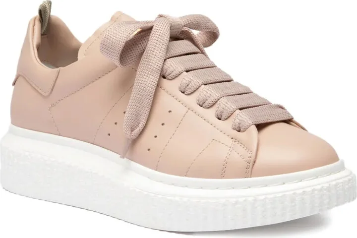 Krace leather lace-up trainers - Image 2