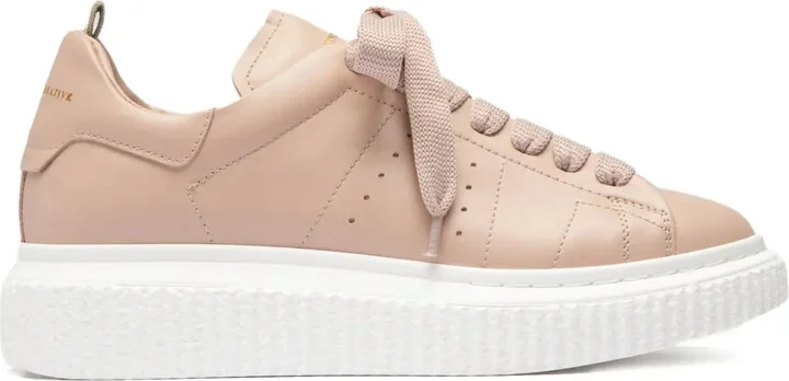 Krace leather lace-up trainers