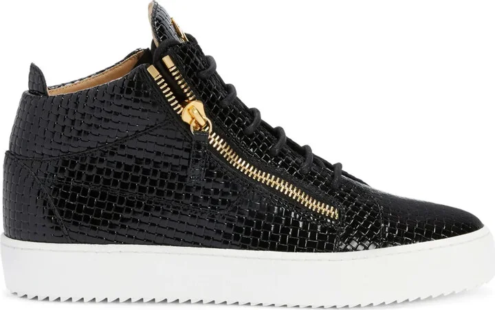 Kris woven-leather sneakers