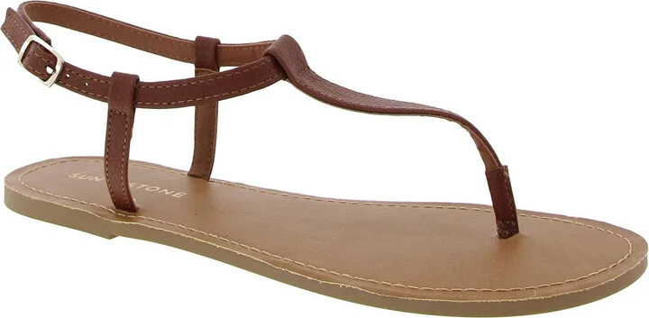 Krisleyy Womens Printed Open Toe Thong Sandals
