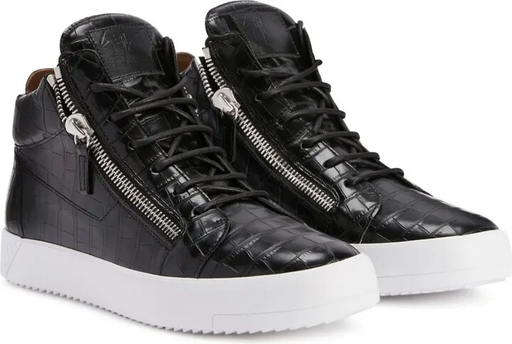 Kriss crocodile-effect leather sneakers - Image 2