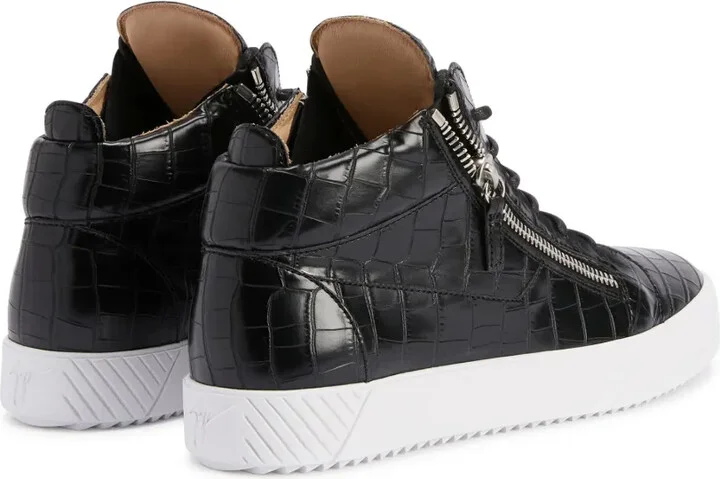 Kriss crocodile-effect leather sneakers - Image 3