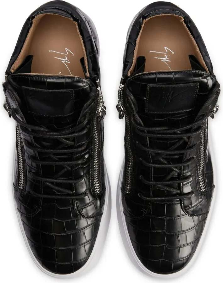 Kriss crocodile-effect leather sneakers - Image 4