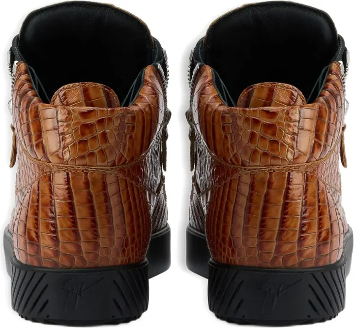 Kriss crocodile-effect zip-up trainers - Image 3