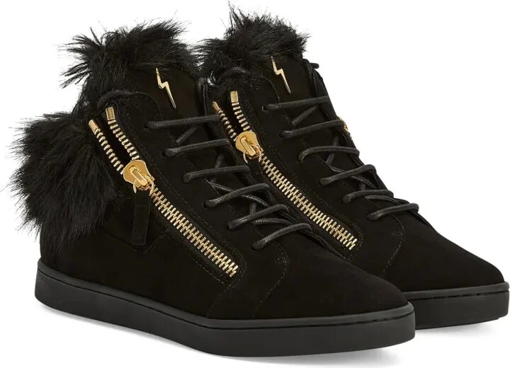 Kriss fur-trimmed zip-up sneakers - Image 2