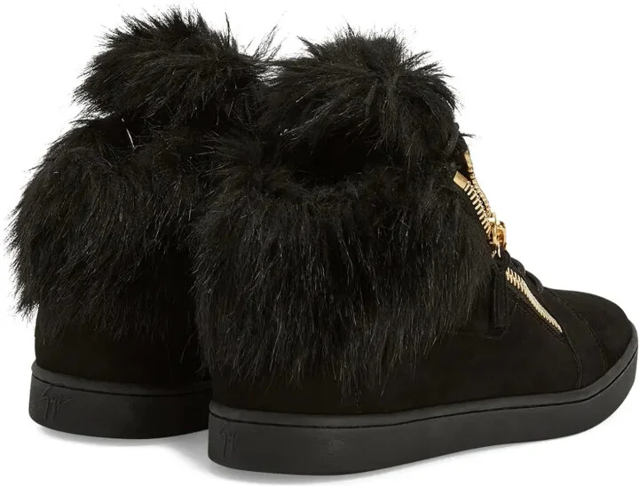 Kriss fur-trimmed zip-up sneakers - Image 3