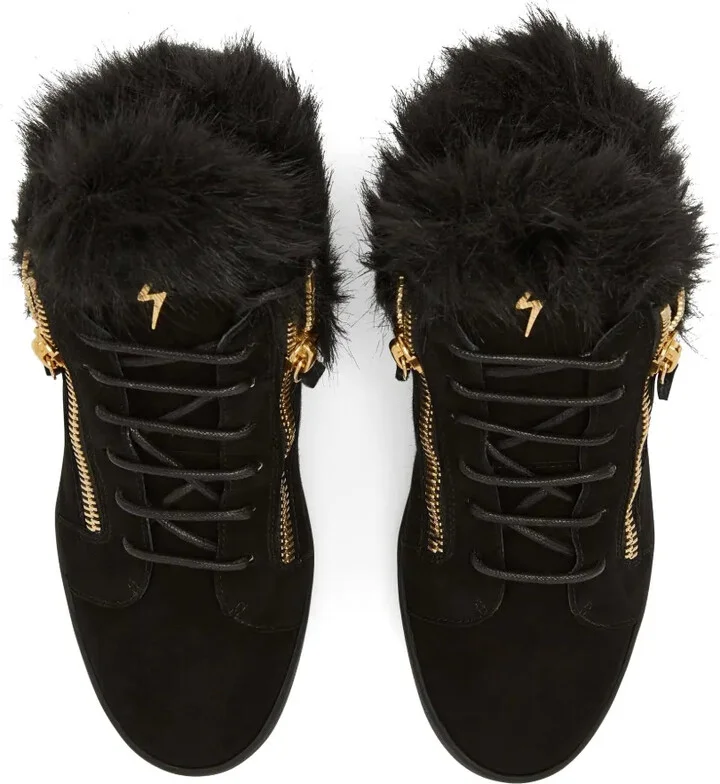 Kriss fur-trimmed zip-up sneakers - Image 4
