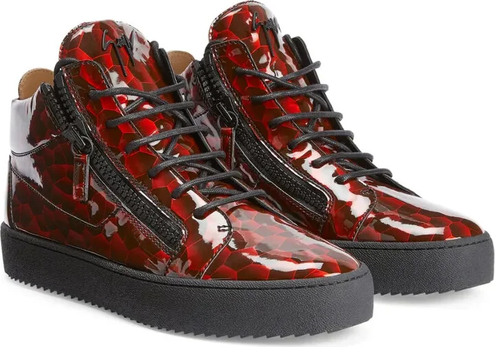 Kriss geometric-pattern glazed sneakers - Image 2