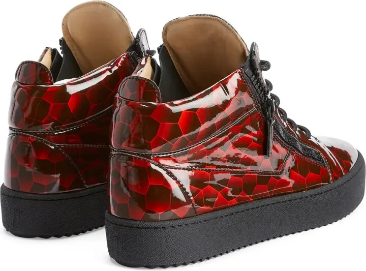 Kriss geometric-pattern glazed sneakers - Image 3