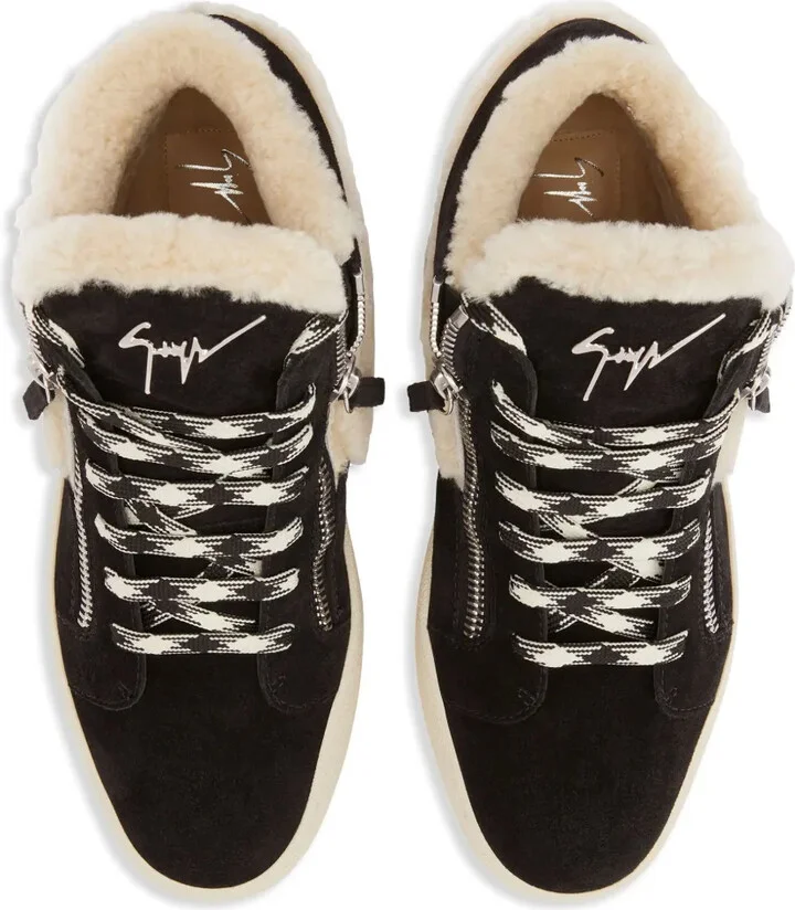 Kriss Ice shearling-embellished sneakers - Image 4