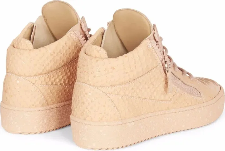 Kriss python-print leather sneakers - Image 3