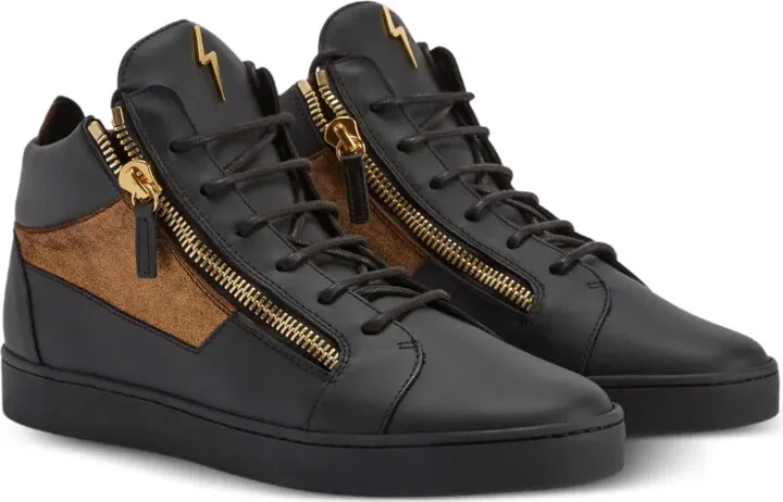 Kriss zip-detail leather high-top sneakers - Image 2